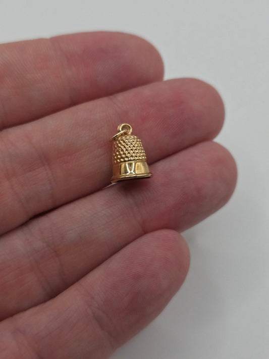 9ct gold thimble charm