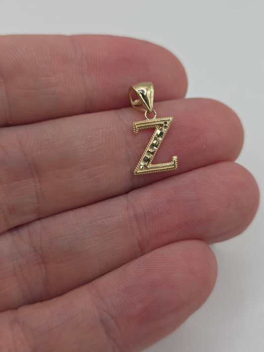 9ct gold initial Z pendant