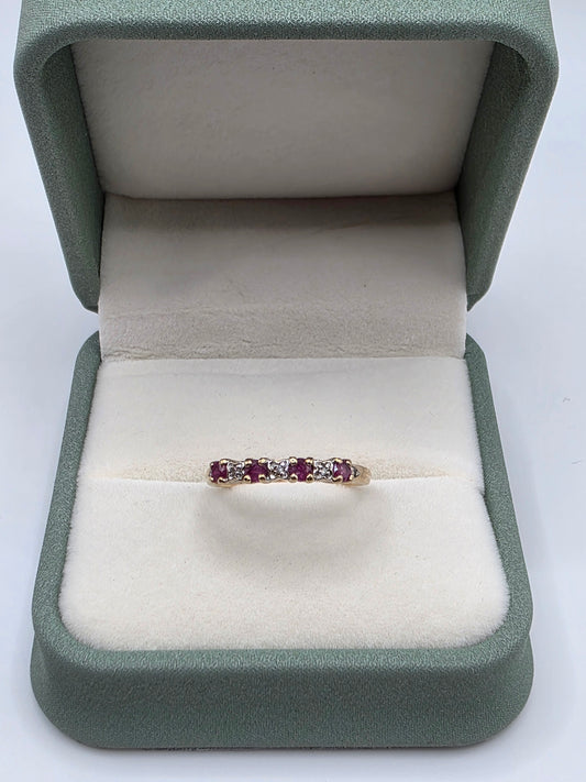 9ct gold Ruby and diamond ring