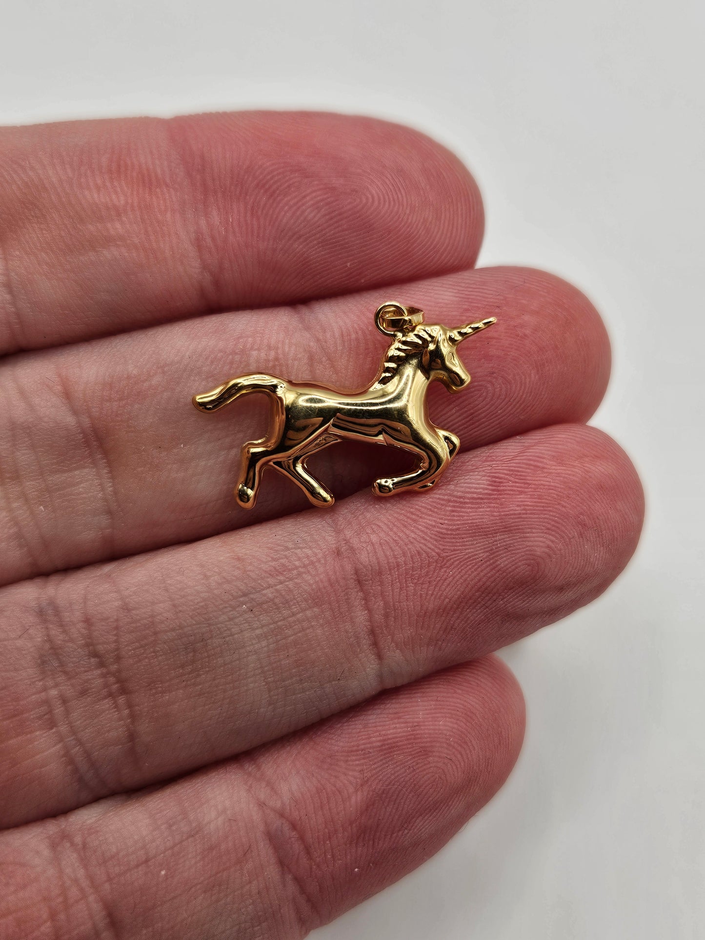 9ct gold unicorn charm