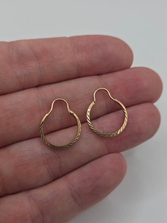 9ct gold creole earrings