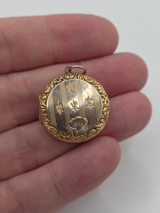 Antique 9ct gold back and front locket
