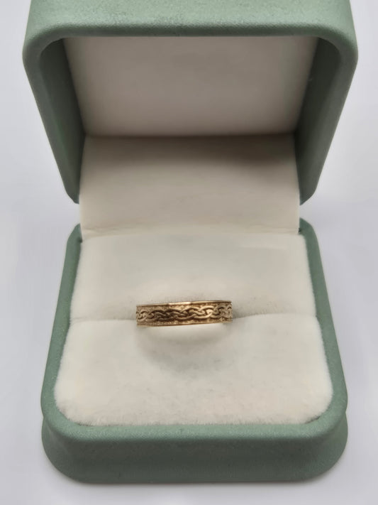 9ct gold celtic eternity band ring