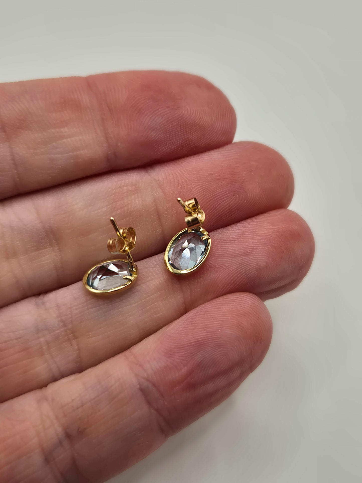9ct gold topaz earrings