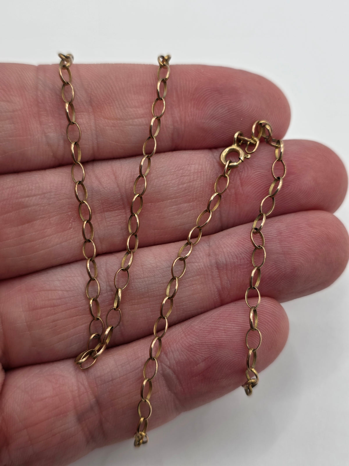 9ct gold belcher chain (130)