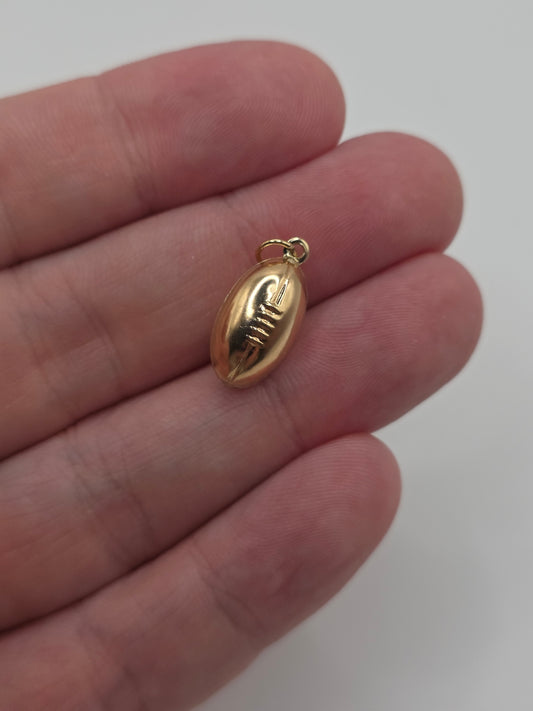 9ct gold rugby ball charm