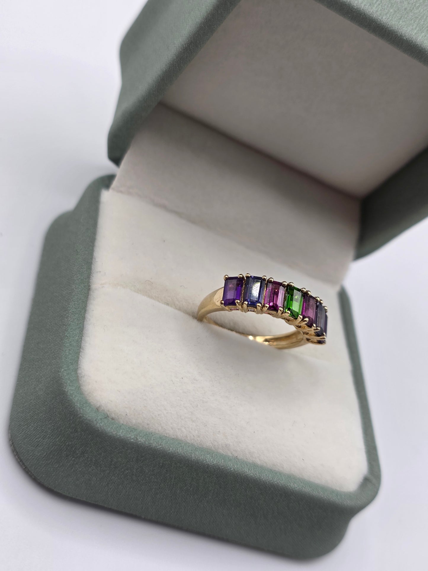 9ct gold multigem ring