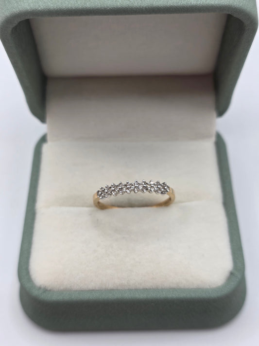 9ct gold diamond ring