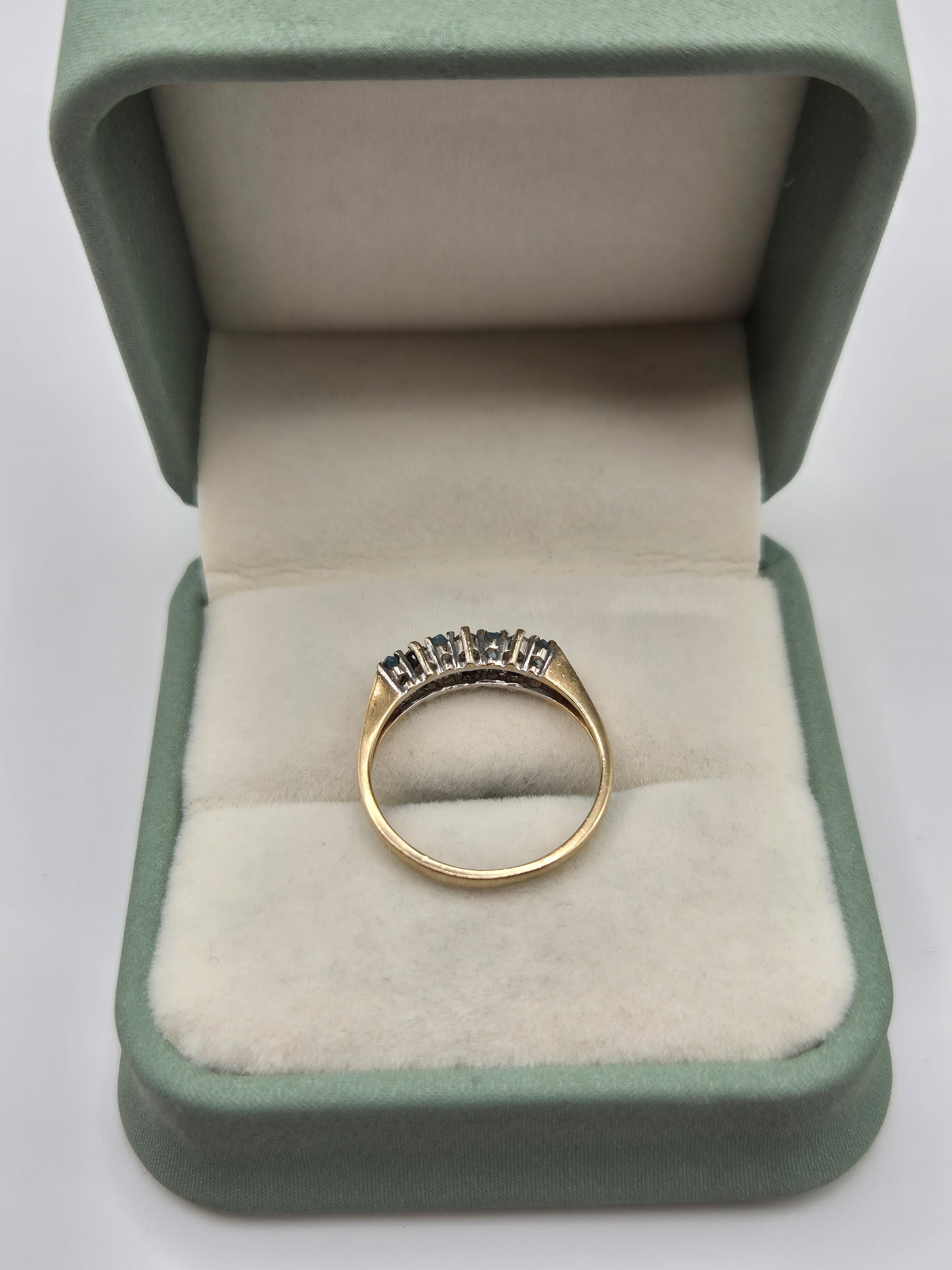 9ct gold topaz and cz ring