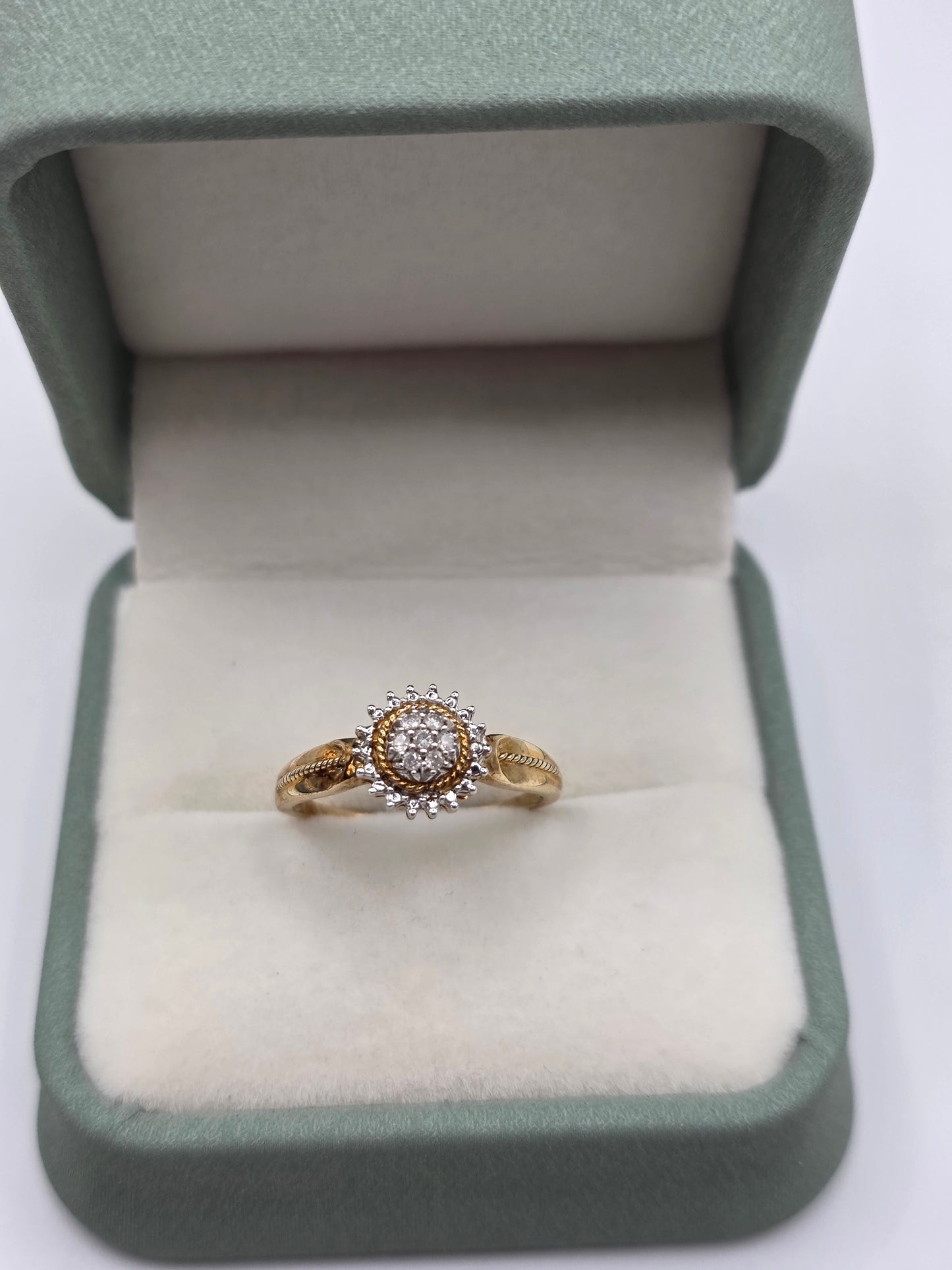 9ct gold diamond ring