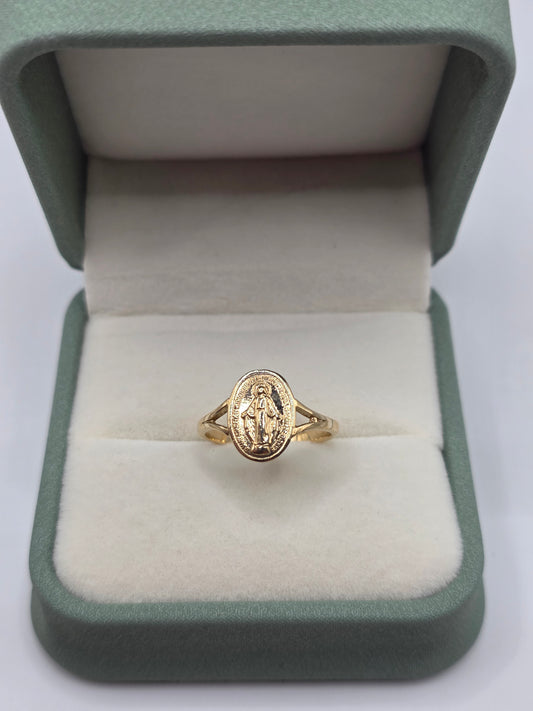 9ct gold st mary ring