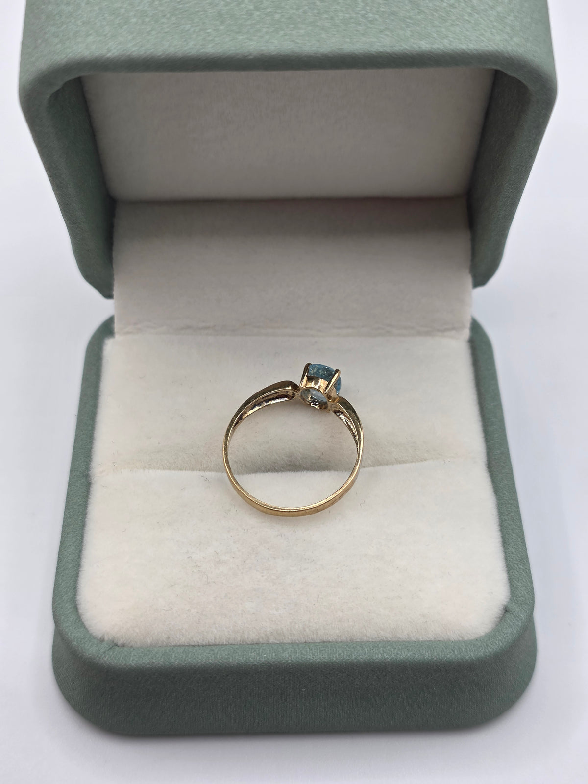 9ct two tone gold topaz ring