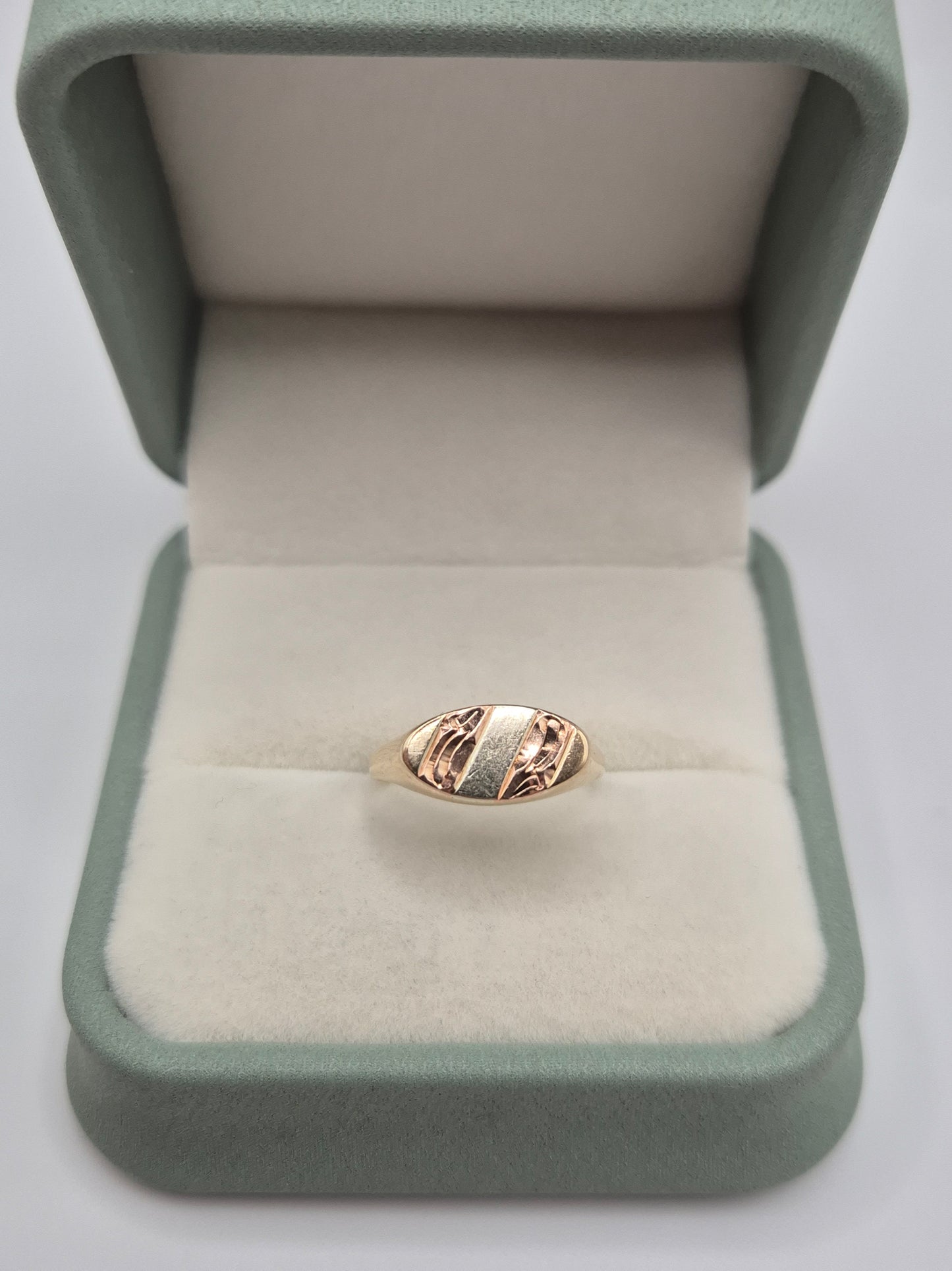 9ct two tone gold ring