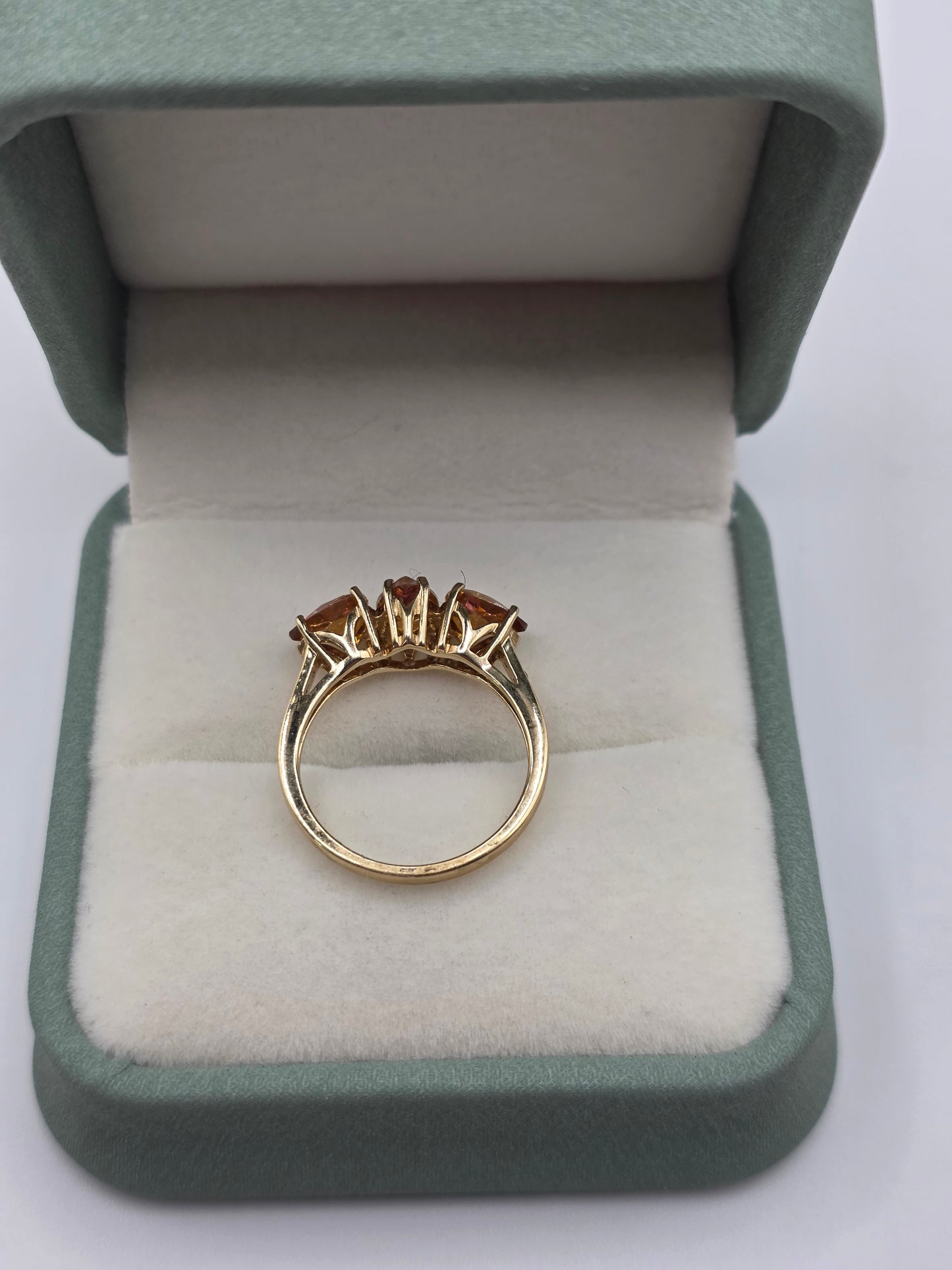 9ct gold topaz and diamond ring
