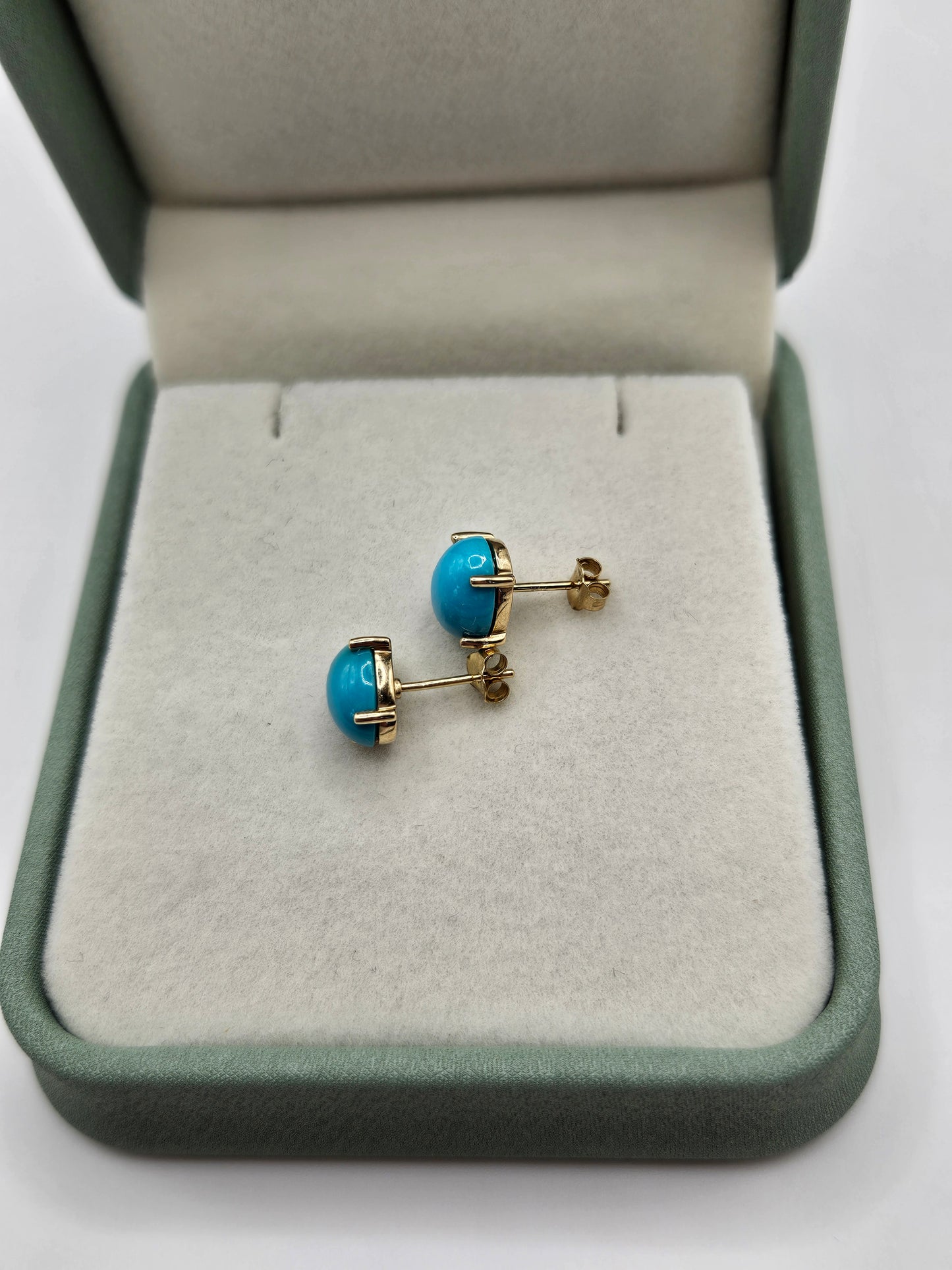 9ct gold turquoise earrings