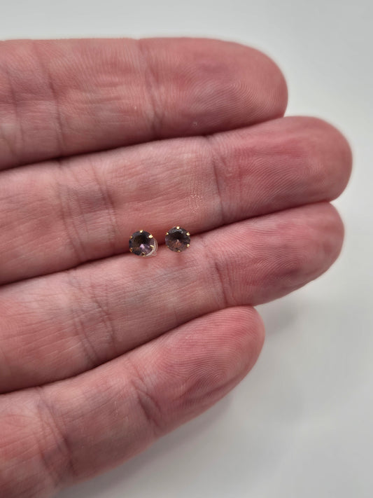 9ct gold tanzanite earrings