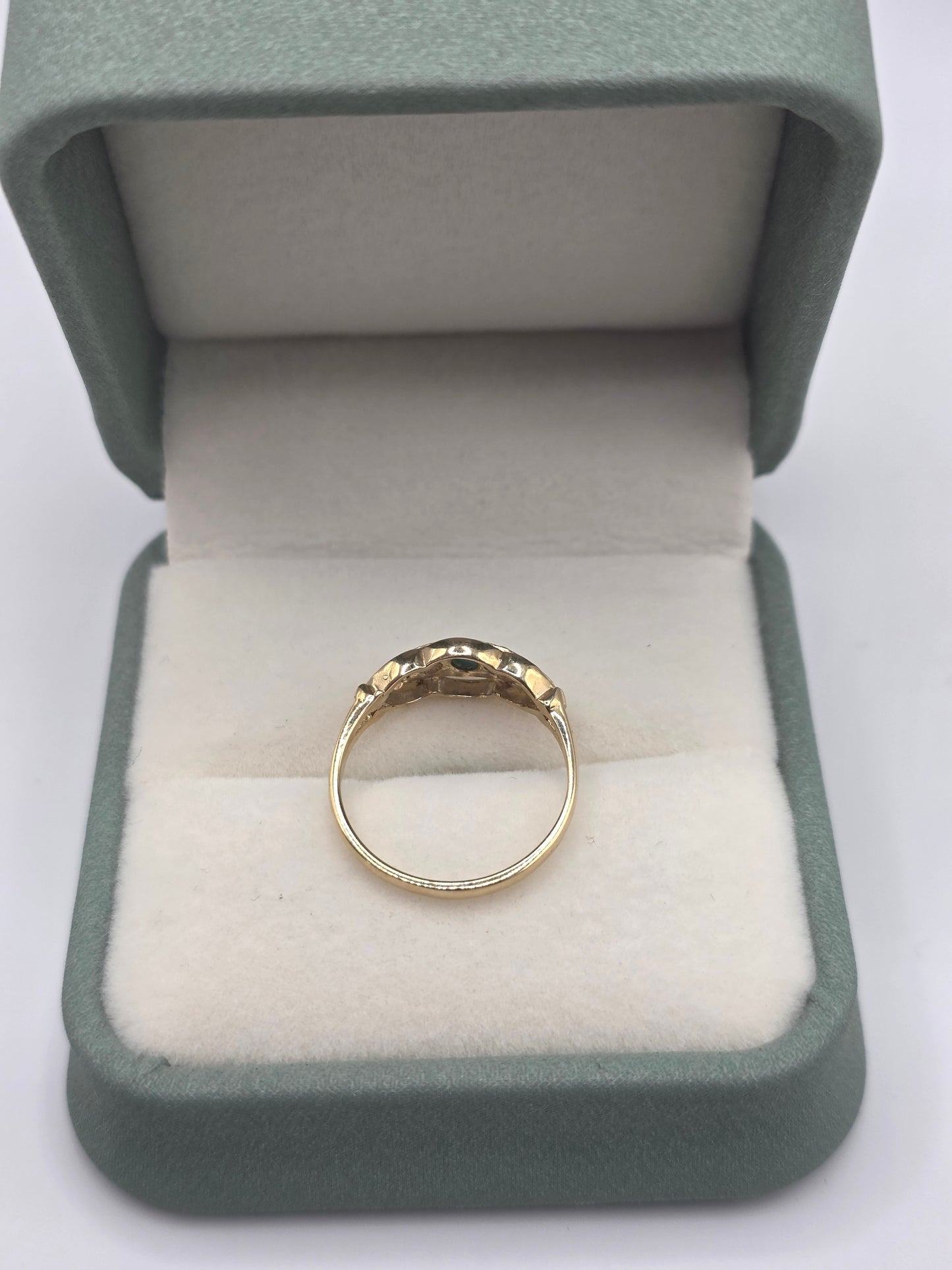 9ct gold turquoise and pearl ring