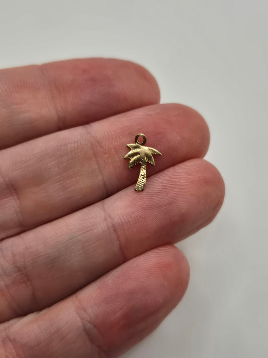 9ct gold palm tree charm