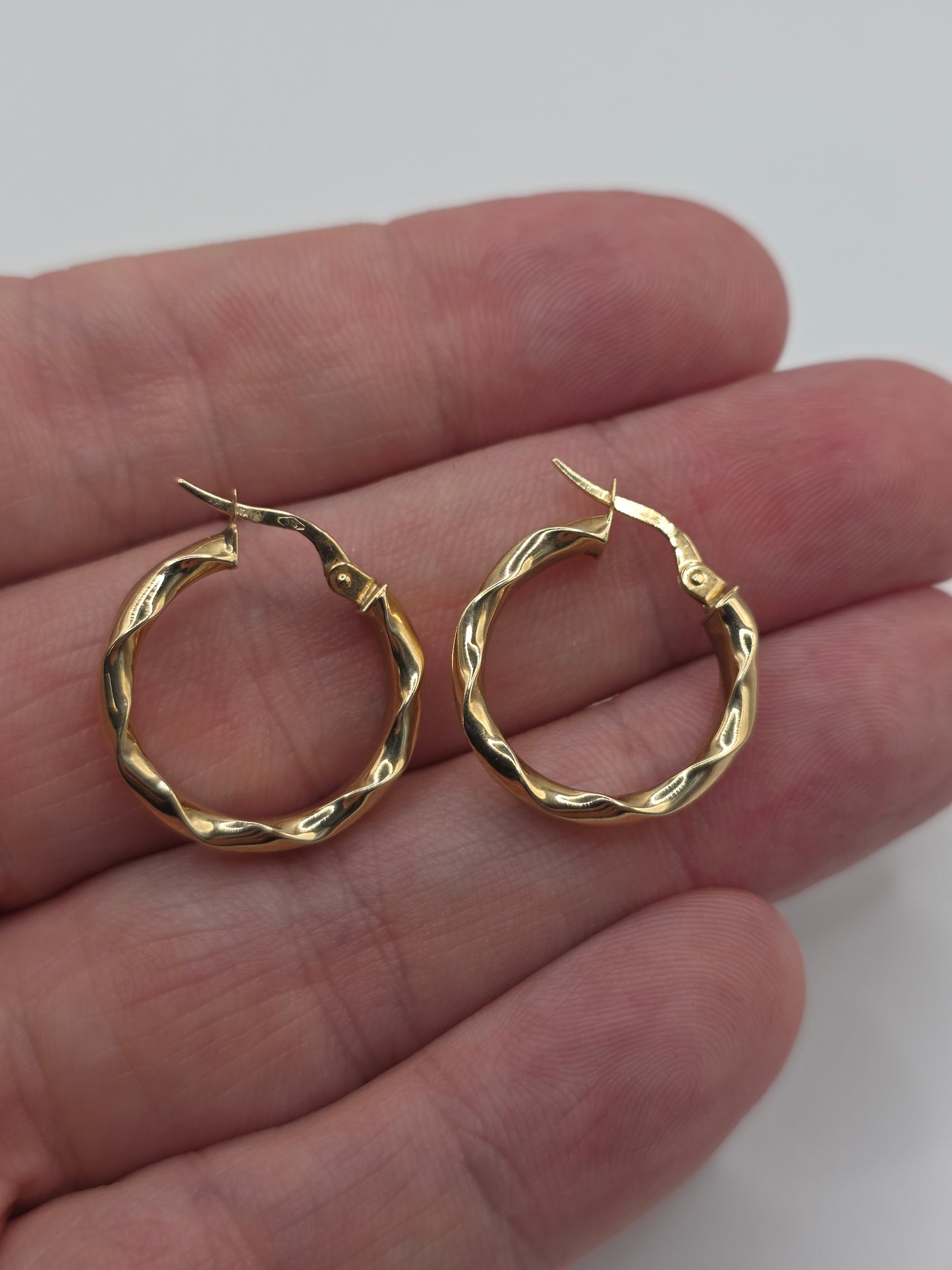 9ct gold creole earrings