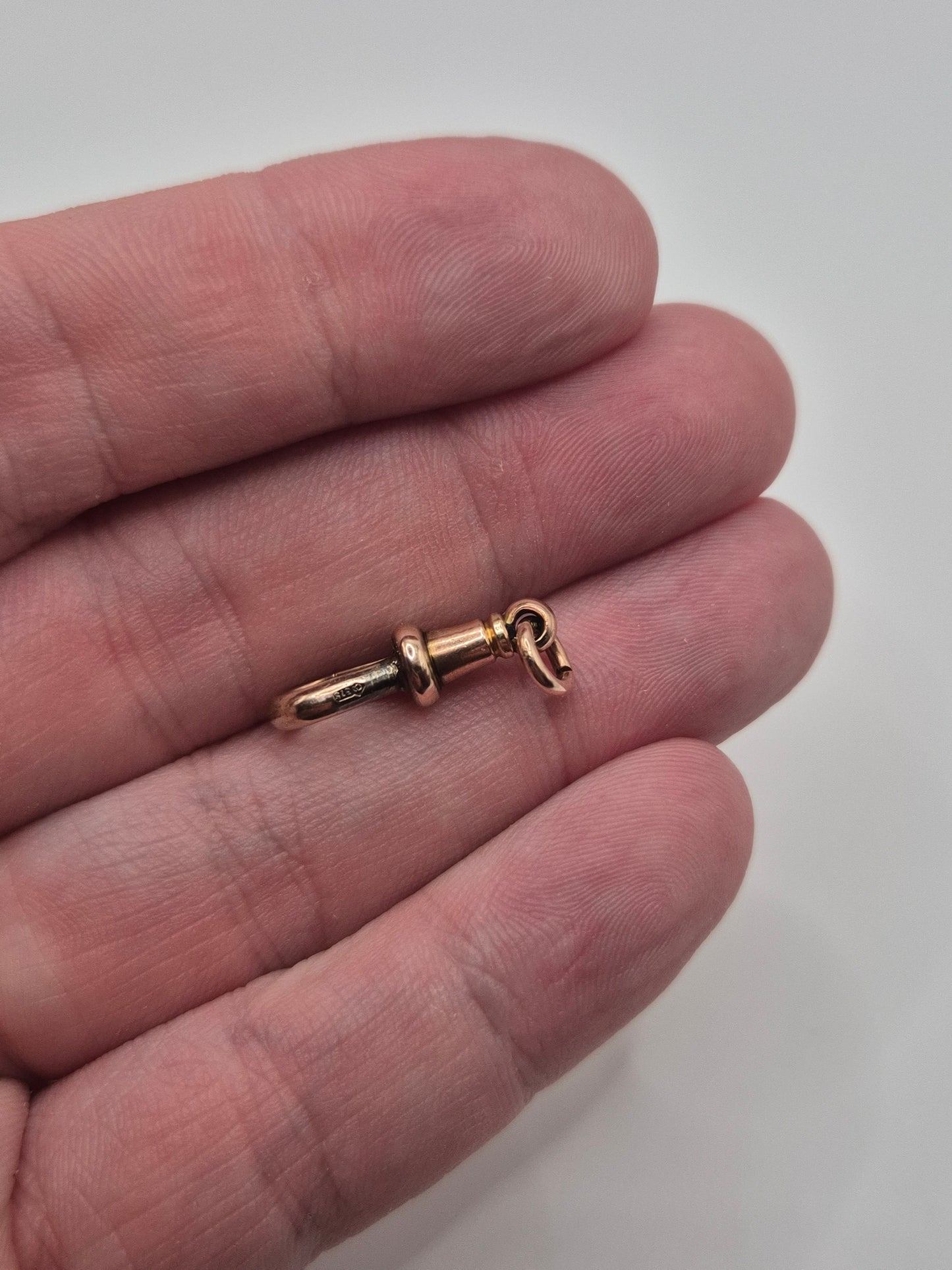 9ct rose gold dog clip (6)