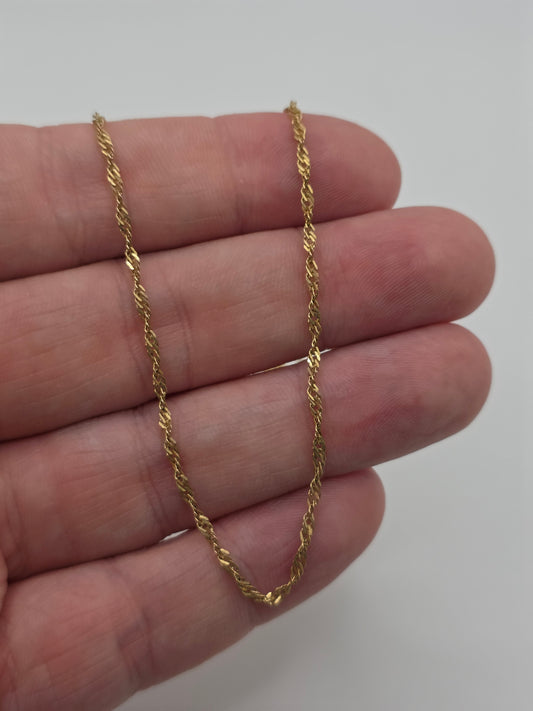 9ct gold twist link chain (55)