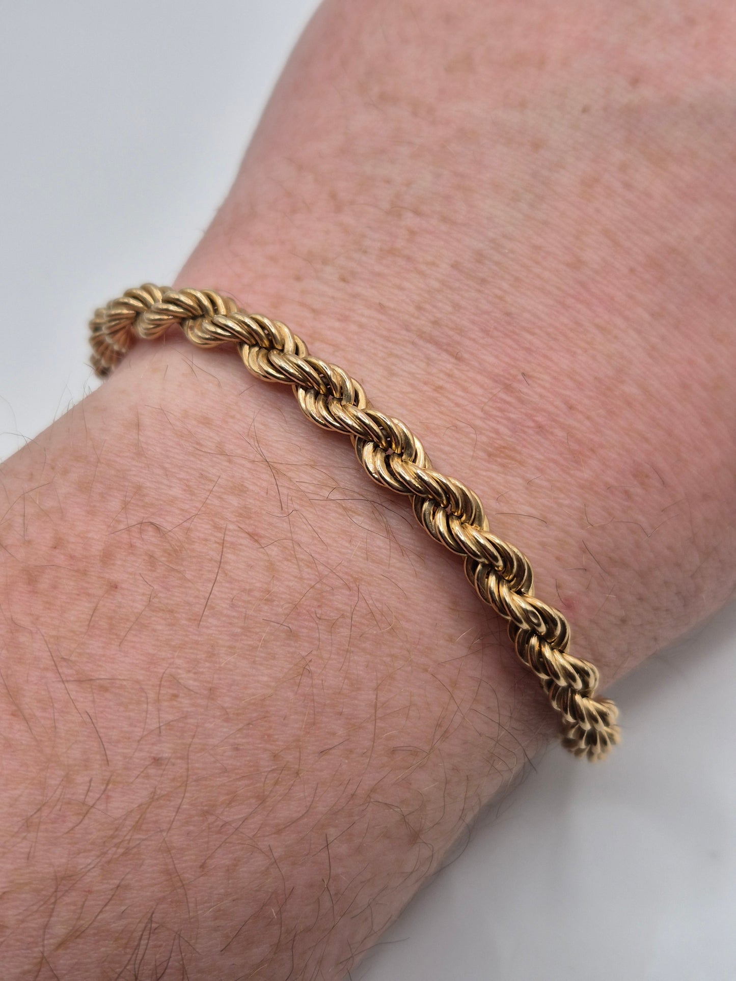 9ct gold rope bracelet (2)