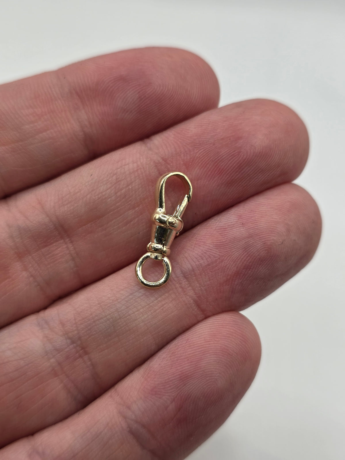 9ct gold 19mm swivel dog clip (6)
