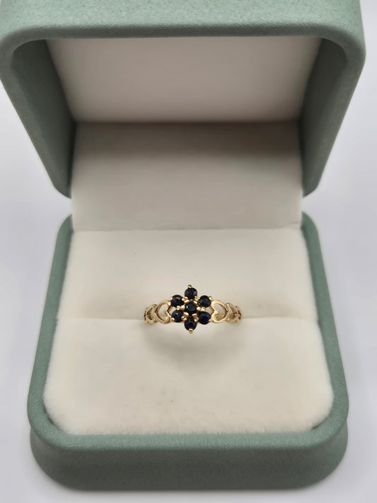 9ct gold sapphire ring