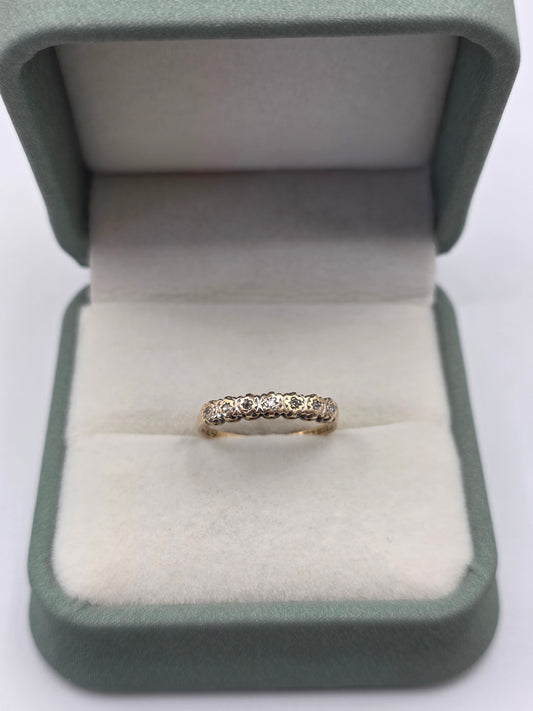 9ct gold diamond ring