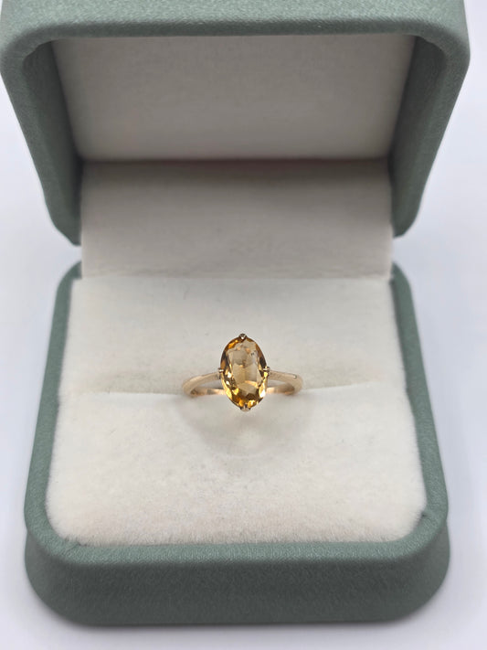 9ct gold citrine ring