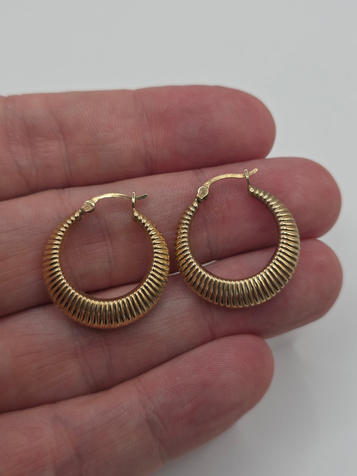 9ct gold creole earrings