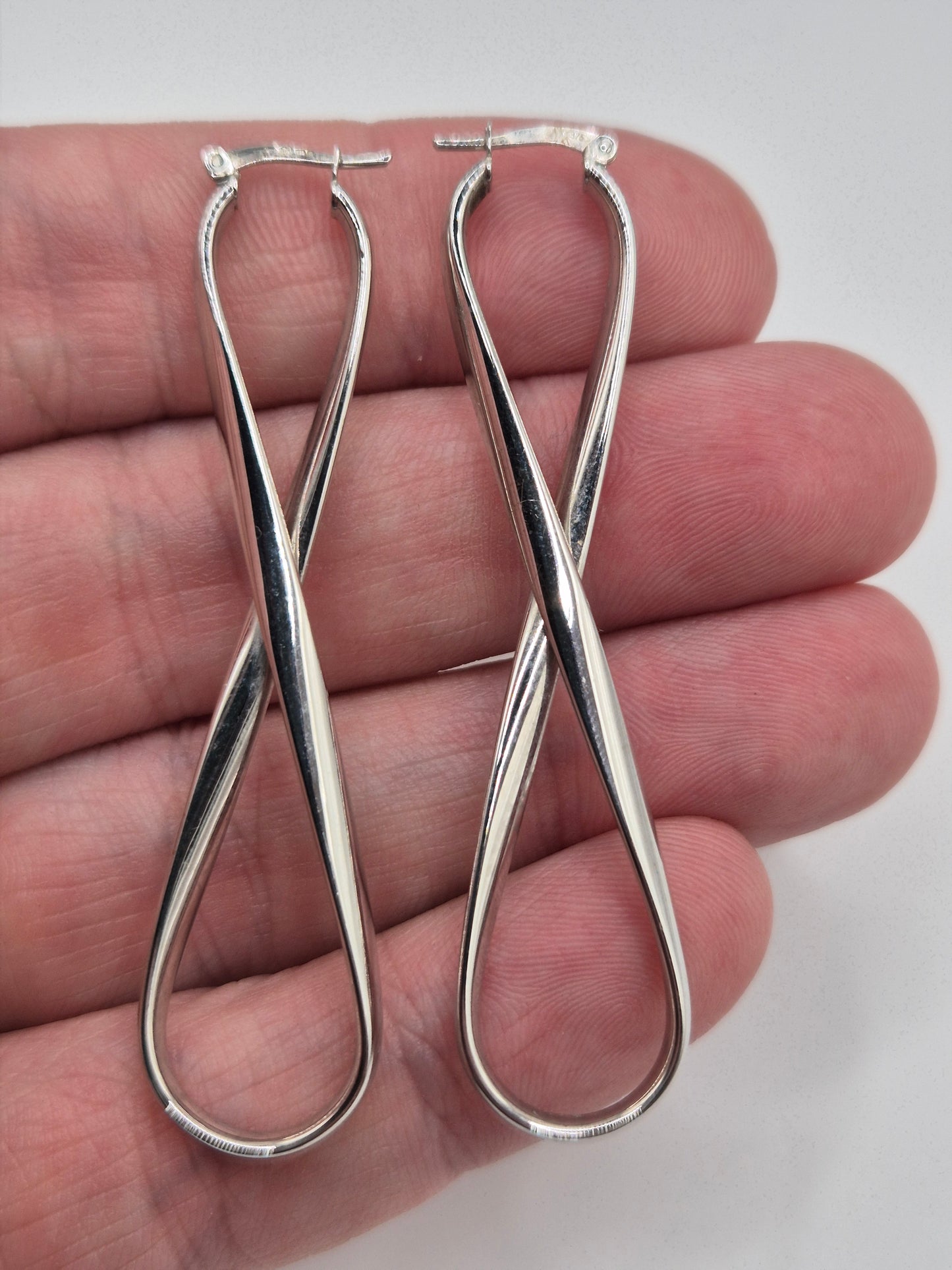 9ct white gold earrings