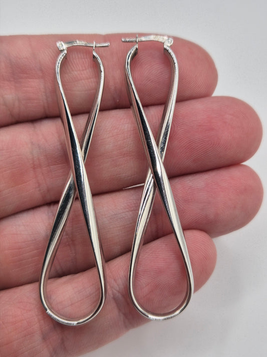 9ct white gold earrings