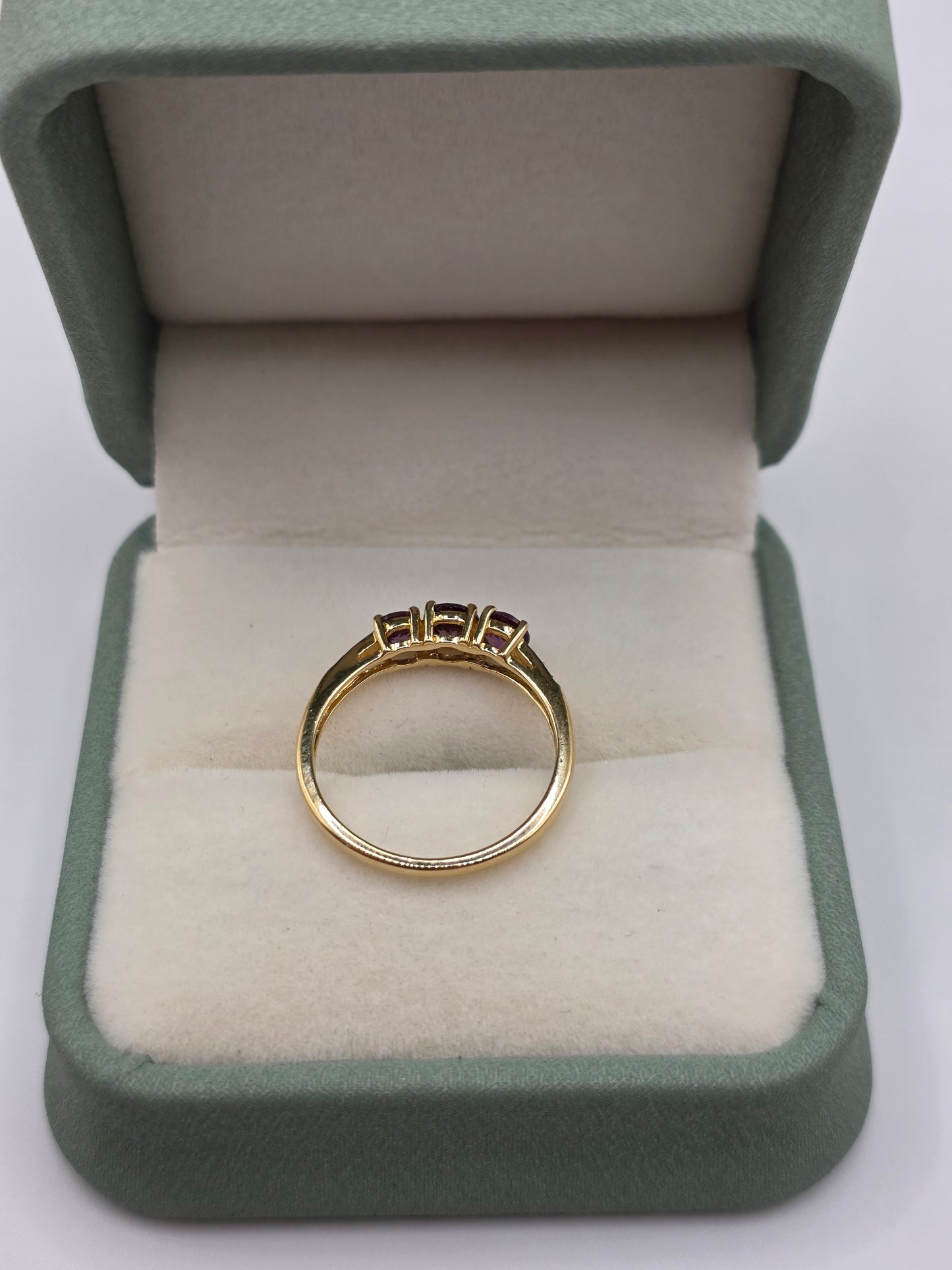 9ct gold tourmaline and diamond ring