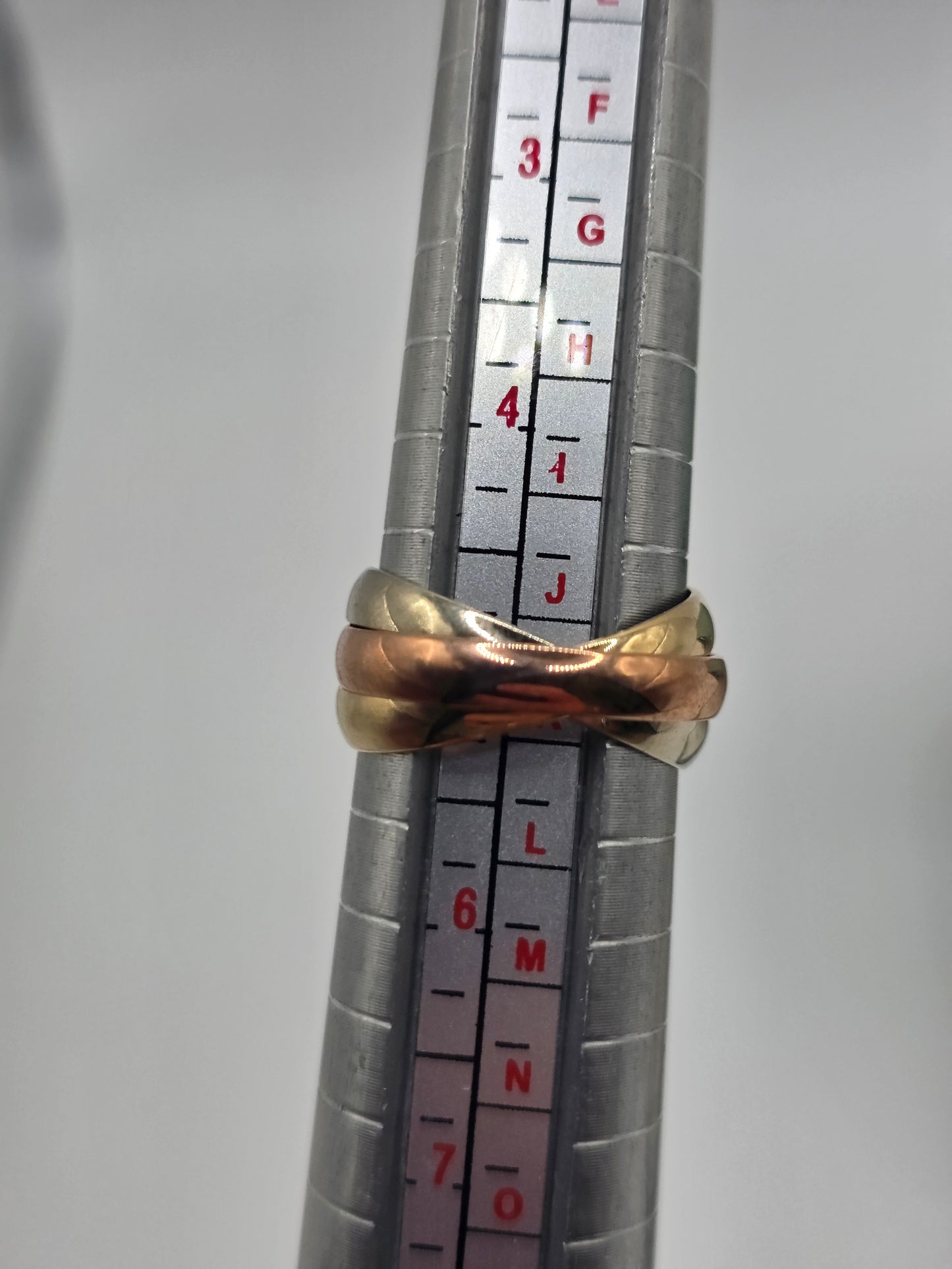 9ct tri gold russian band ring