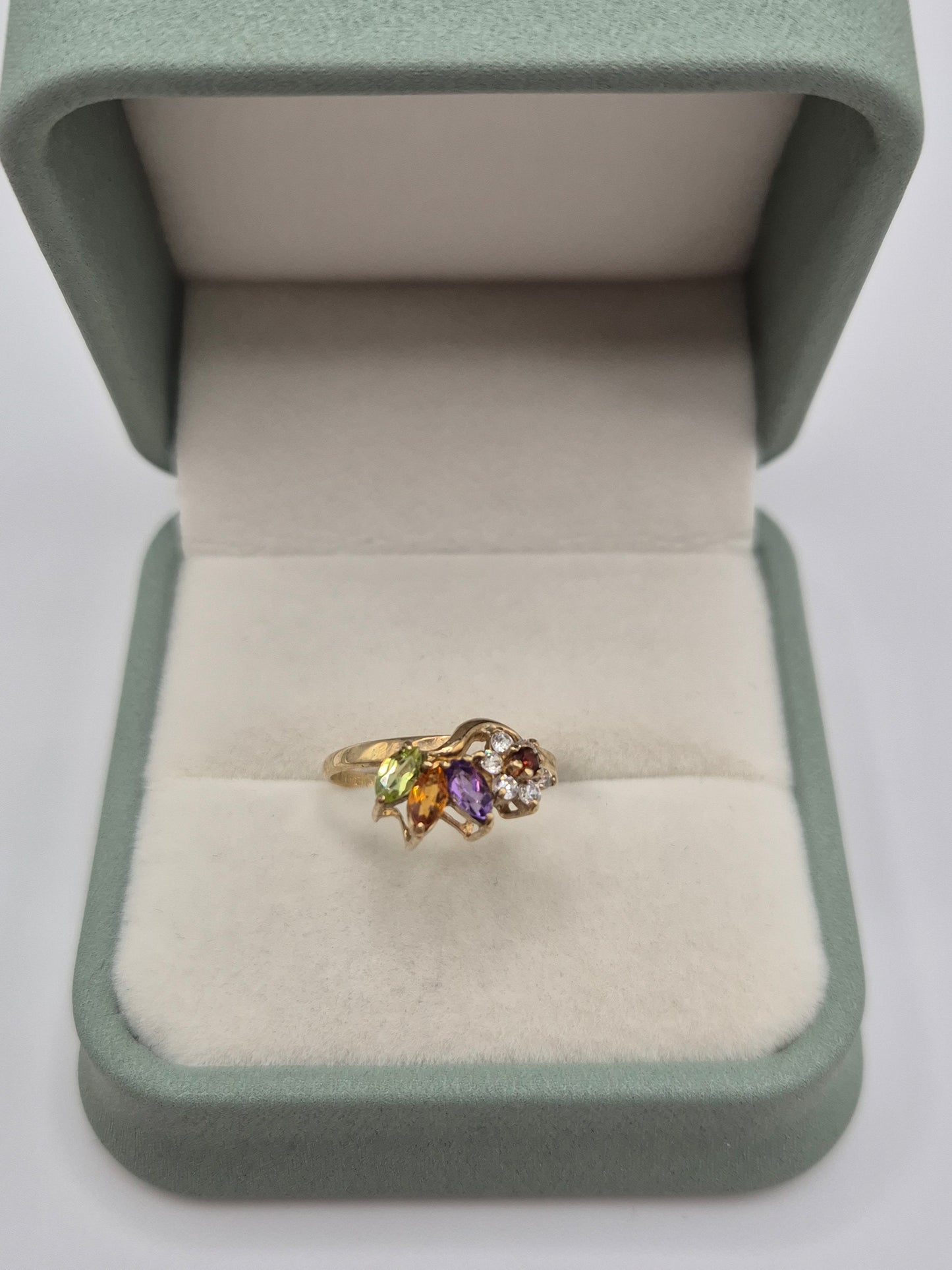 9ct gold multigem ring