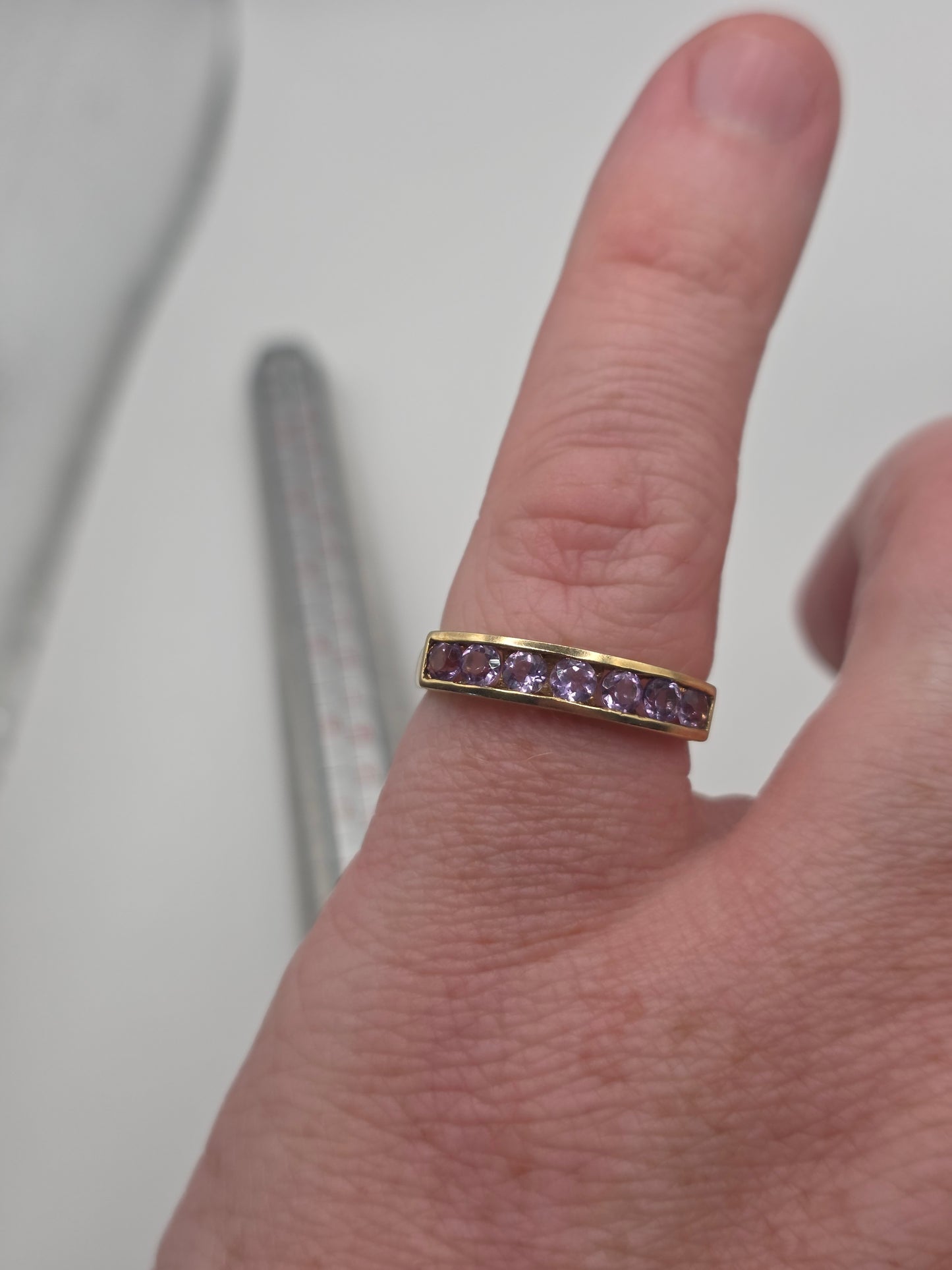 9ct gold amethyst ring
