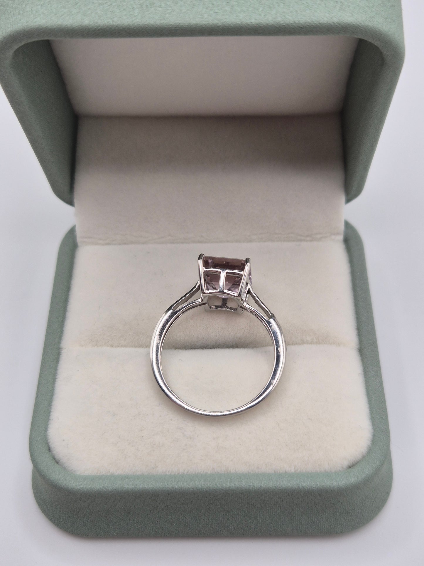 9ct white gold ametrine ring