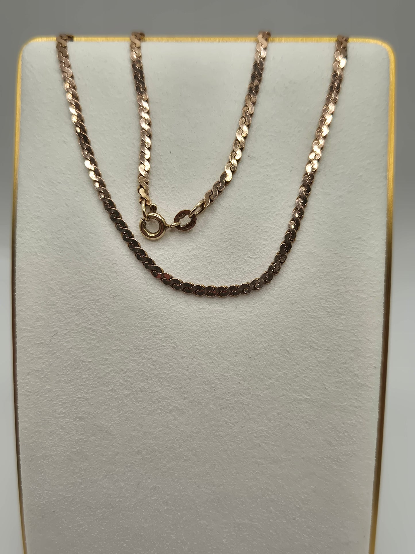 9ct rose gold snake link chain (7)