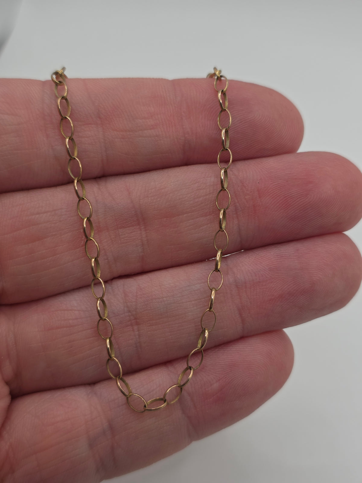 9ct gold belcher chain (130)