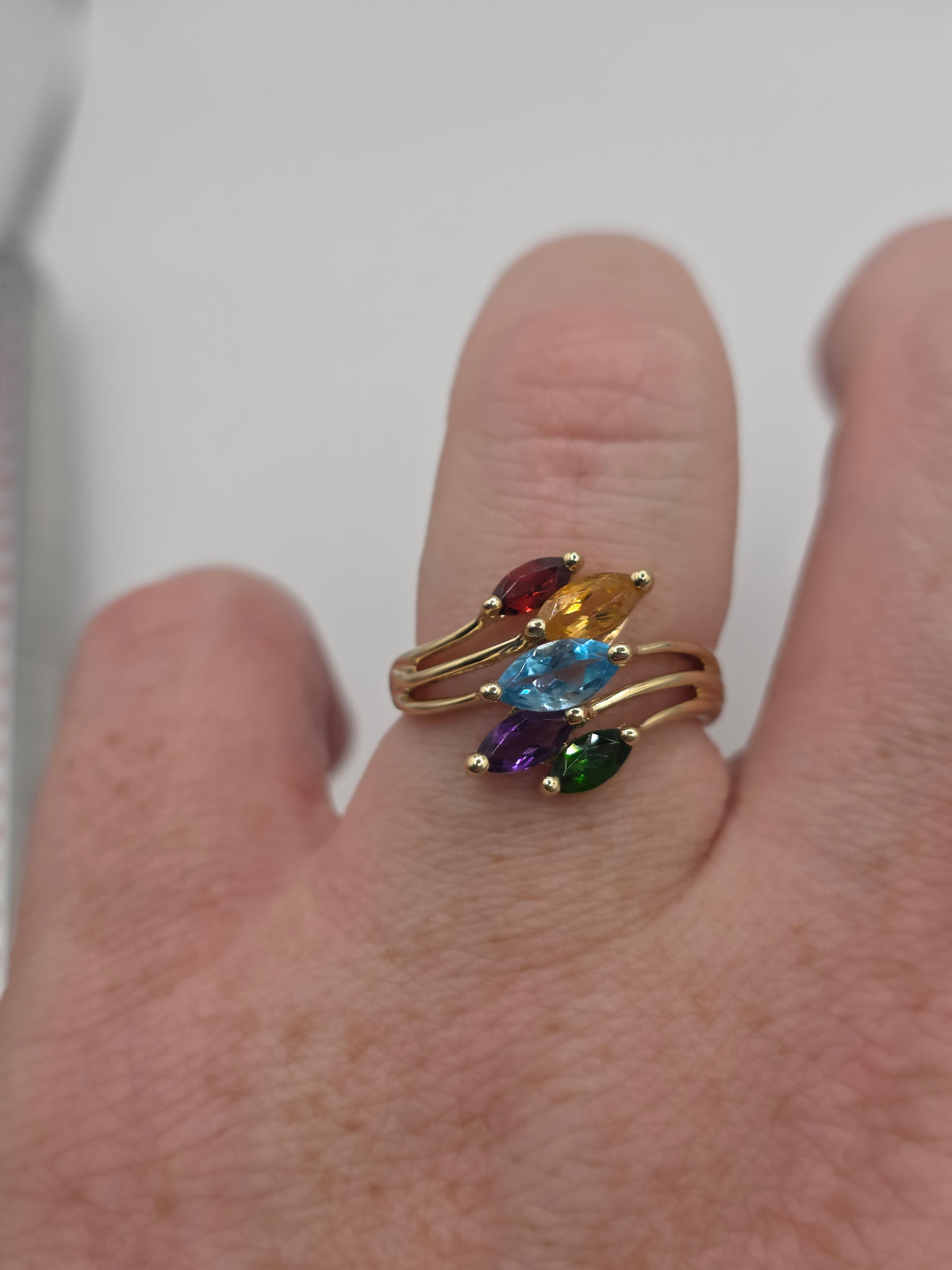 9ct gold multigem ring
