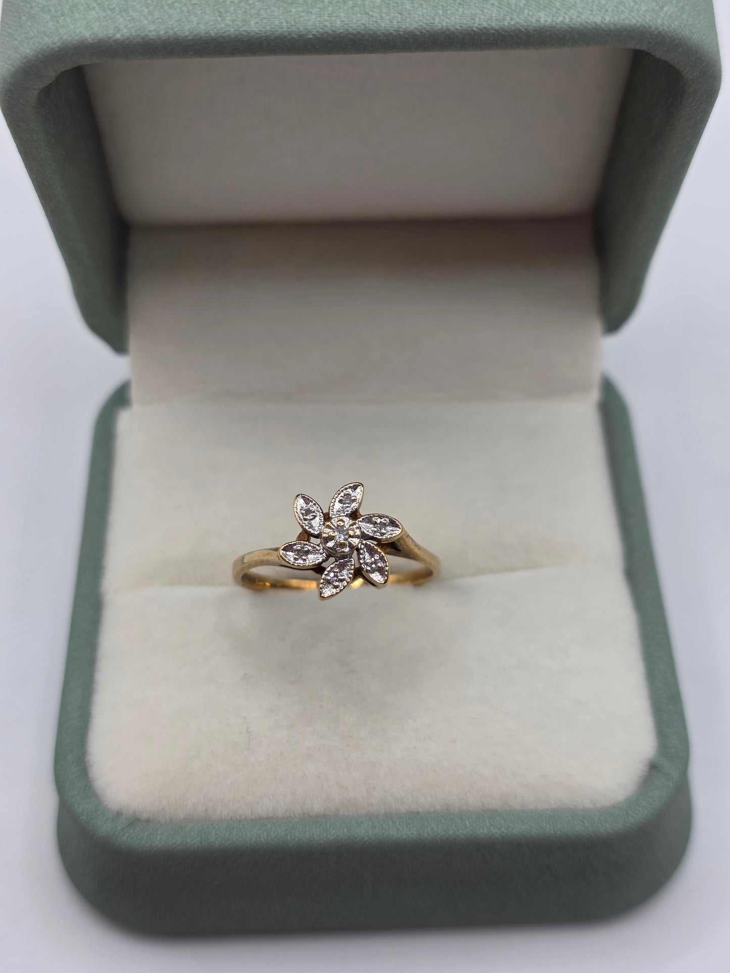 9ct gold diamond ring