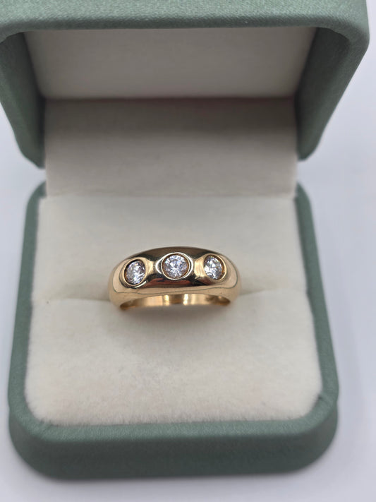 9ct gold cz ring