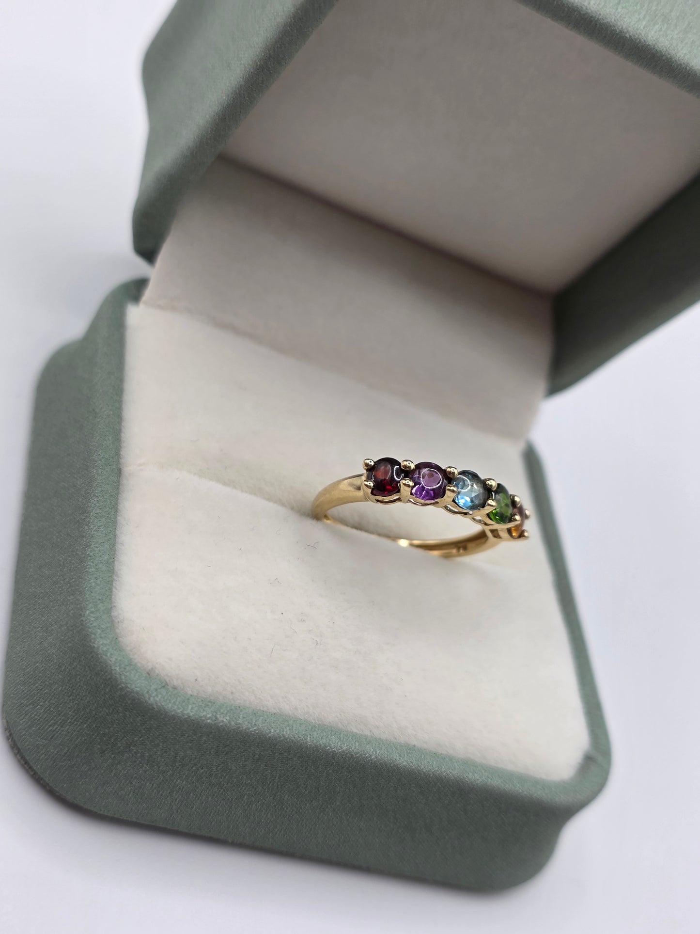 9ct gold multigem ring