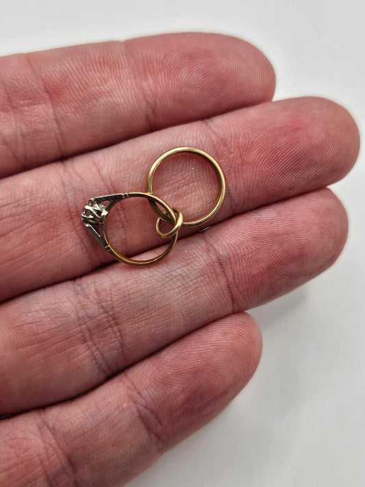 9ct gold ring charm