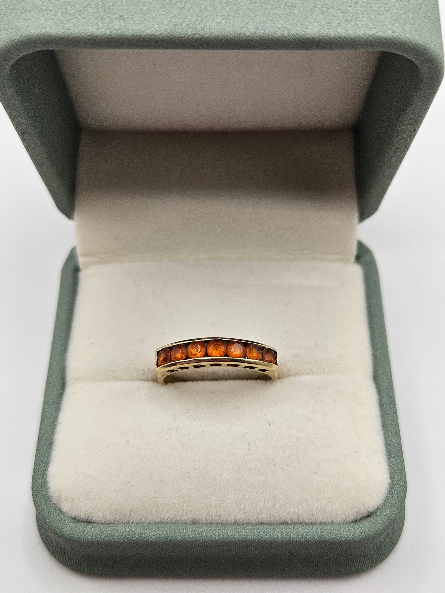 9ct gold fire opal ring