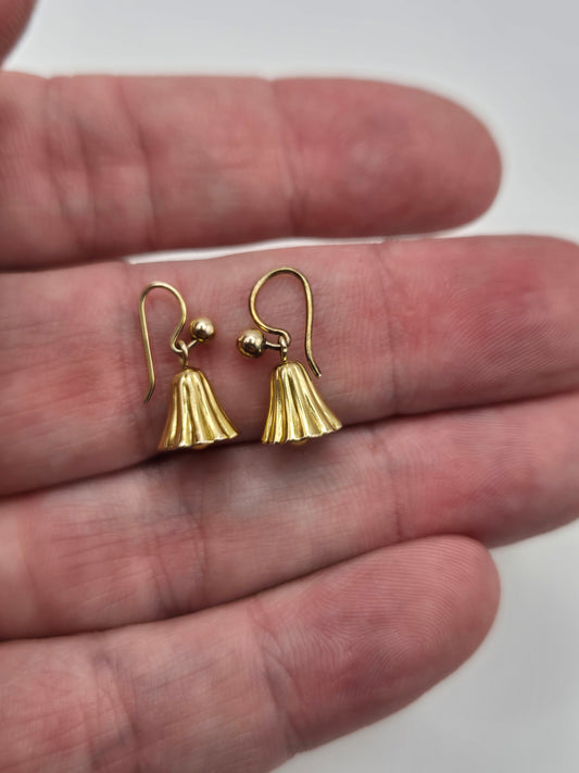 9ct gold bell earrings
