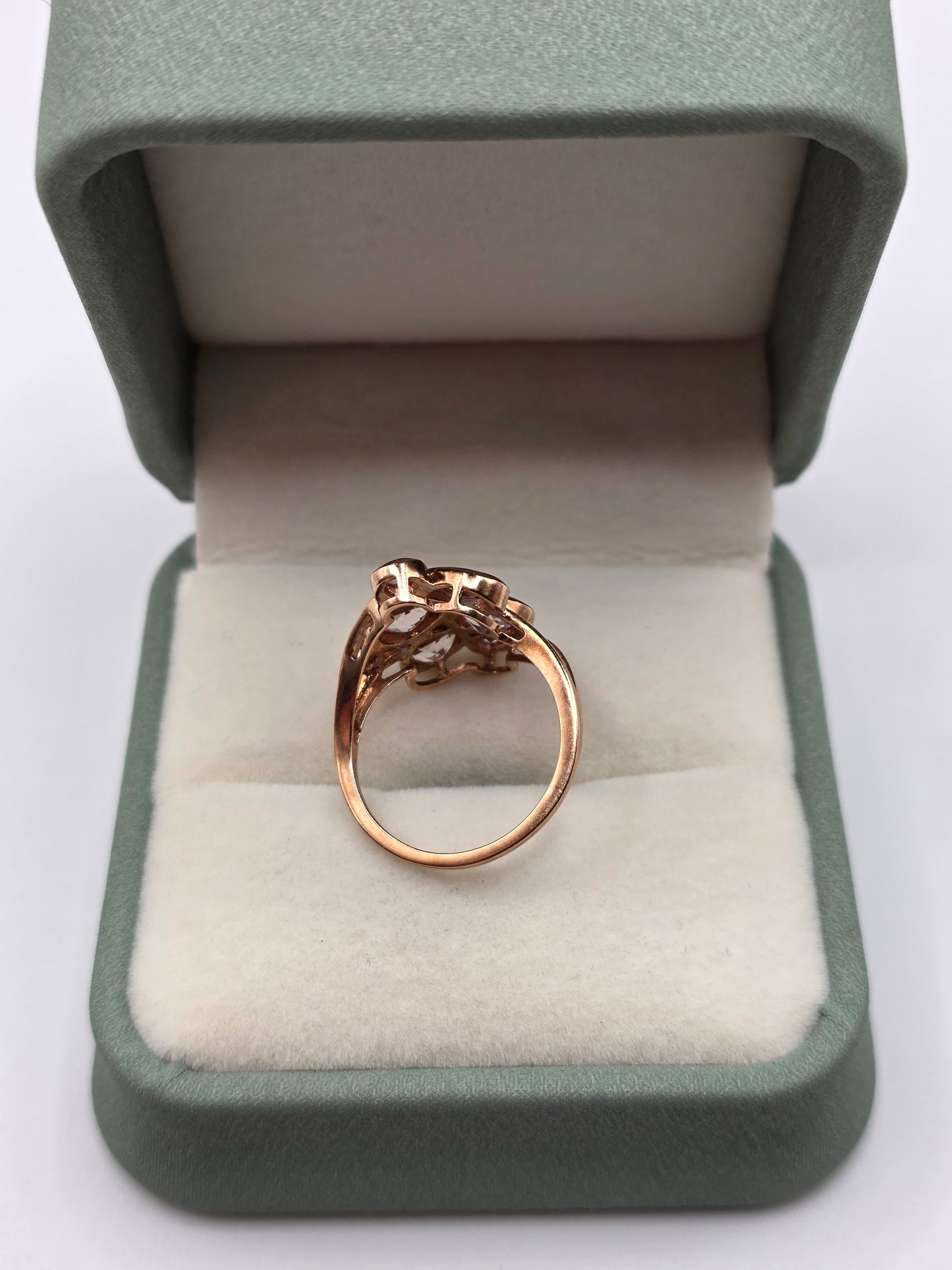 9ct rose gold morganite ring