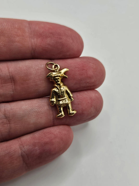 9ct gold jester pendant