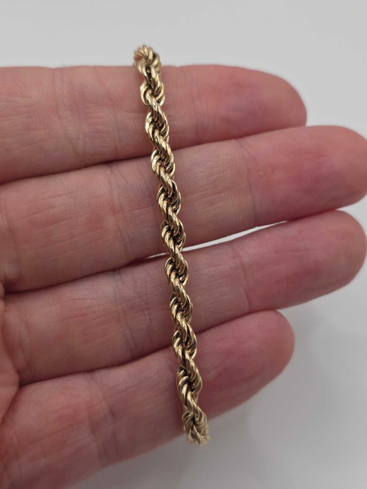 9ct gold rope bracelet